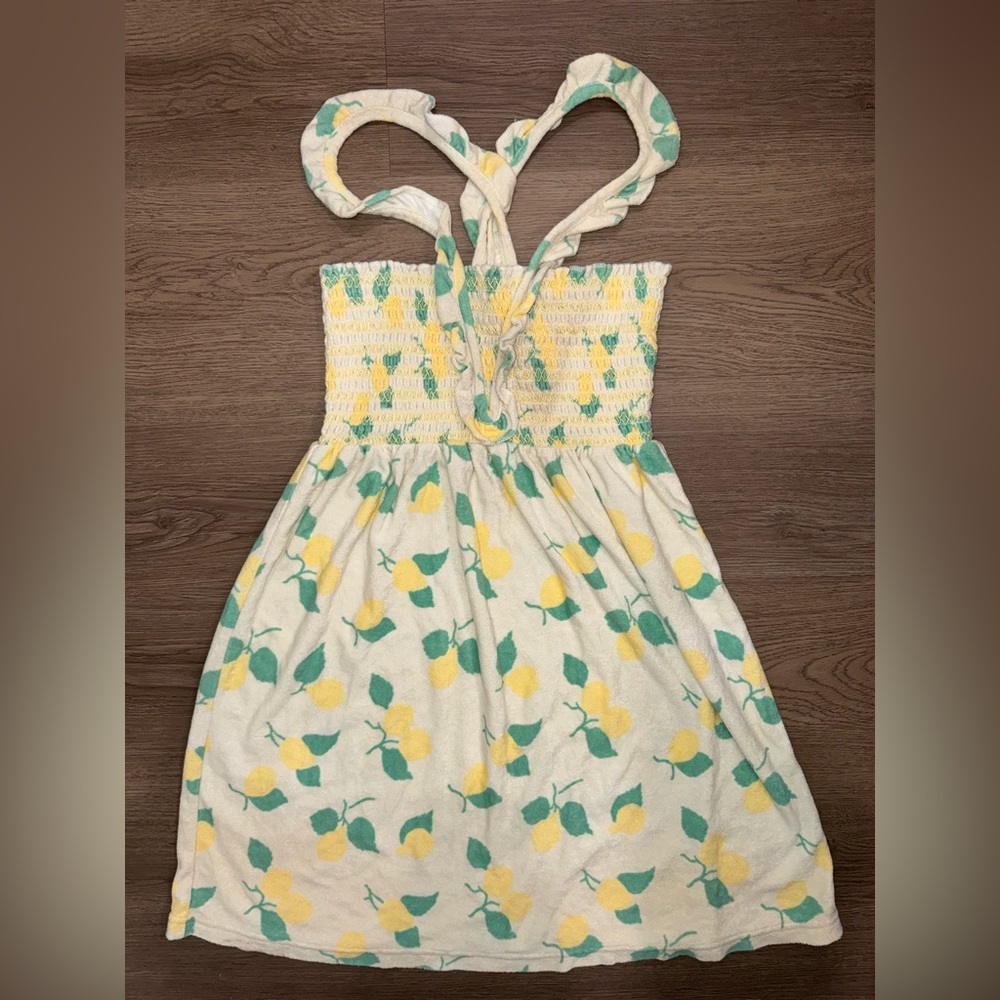 RARE Vintage Y2K Juicy Couture Lemon Mini Summer Dress Top-Size Medium